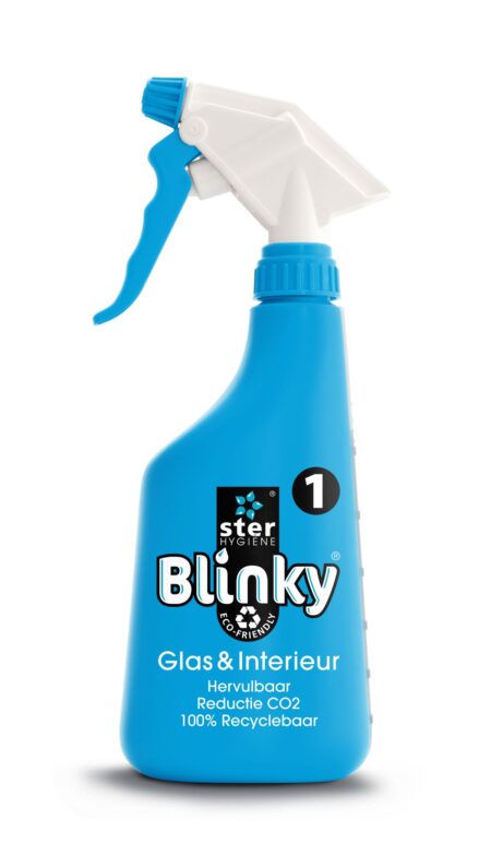 Blinky Glas- en interieurreiniger fles blauw