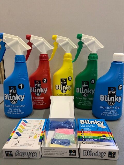 Milieuvriendelijke schoonmaakmiddelen startpakket Blinky